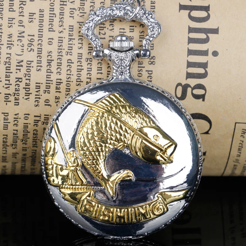 Top Trends: Retro Vintage Pocket Watches Fishing Fish Fob Watch Relogio De Bolso For Man Woman Clock Nurse Watch Birthday Gifts Shoppable Styles