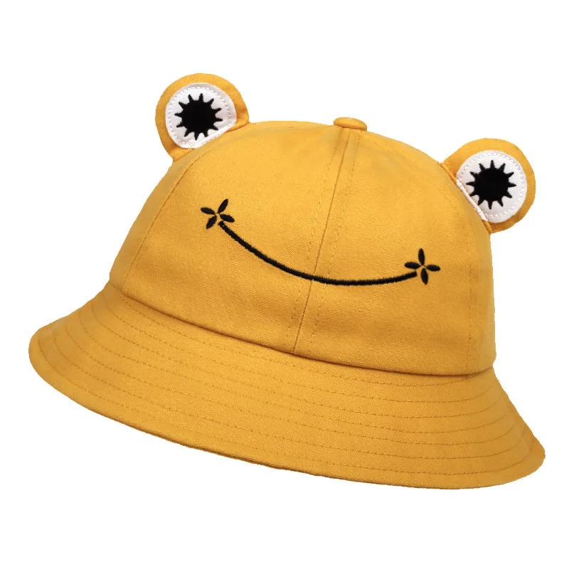 Top Trends: Child-Parents Frog Bucket Hat For Women Summer Autumn Plain Female Panama Outdoor Hiking Beach Fishing Sunscreen Woman Bob Caps Shoppable Styles - Image 4