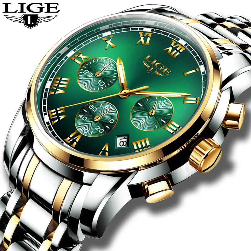 Top Trends: Relojes Hombre 2022 LIGE New Watches Men Luxury Brand Chronograph Male Sport Watches Waterproof Stainless Steel Quartz Men Watch Shoppable Styles