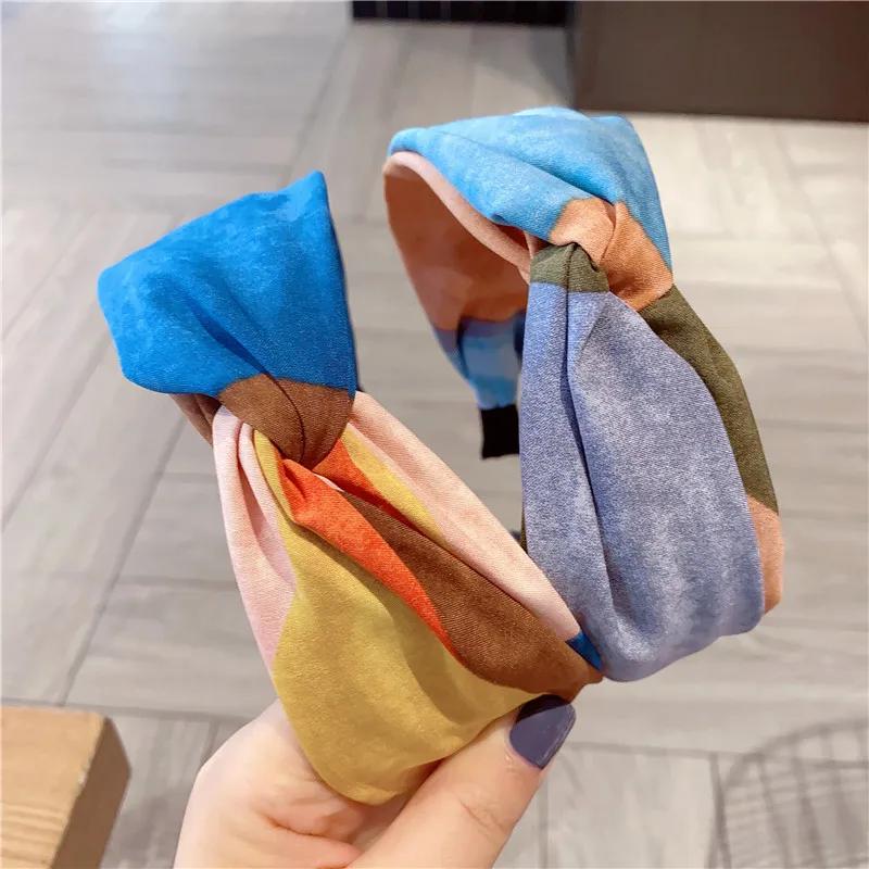 Top Trends: Colorful Embroidery Flower Hairbands For Women Korea Hair Accessories Knot Hair Band Crown Flower Headbands Head Wrap Ms Shoppable Styles - Image 5