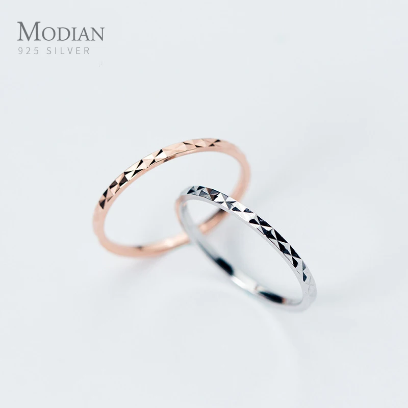 Top Trends: Modian New Babysbreath Stackable Tiny Fashion Jewelry 925 Sterling Silver Color Finger Rings For Women Wedding Silver Jewelry Shoppable Styles