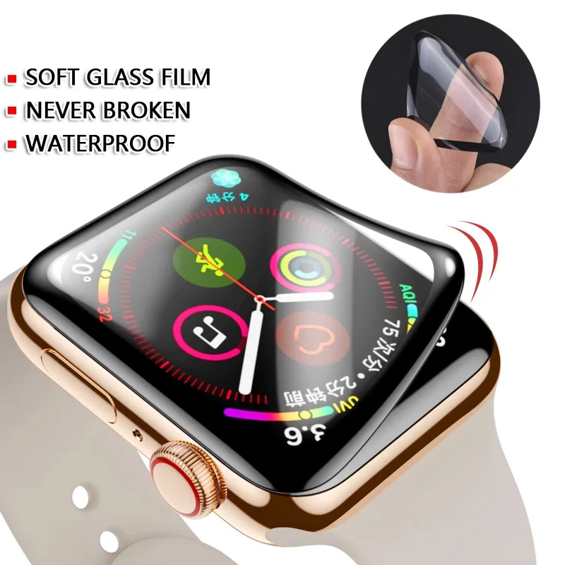 Top Trends: 3D Waterproof Screen Protector For Apple Watch 38MM 40MM 42MM 44MM 41MM 45MM Not Tempered Soft Glass Film For IWatch 7 / 6 / 5 / 4 / 3SE Shoppable Styles - Image 3