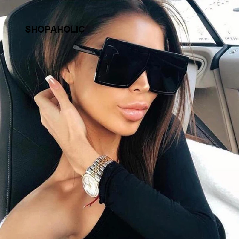 Top Trends: Sunglasses Square Woman Sun Glasses Female Eyewear Eyeglasses Plastic Frame Clear Lens UV400 Shade Fashion Driving New Shoppable Styles