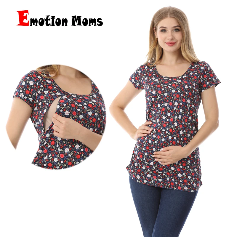 Top Trends: Emotion Moms Short Sleeve Pregnancy Maternity Clothes Breastfeeding Tops Nursing Top Clothes For Pregnant Women Nursing T-shirt Shoppable Styles