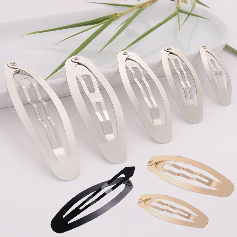 Top Trends: 20Pcs Hair Clips Oval BB Hairpins Base For Jewelry Making DIY Barrette Hairgrip Metal Gold Black Color Hair Pin Clip Accessories Shoppable Styles