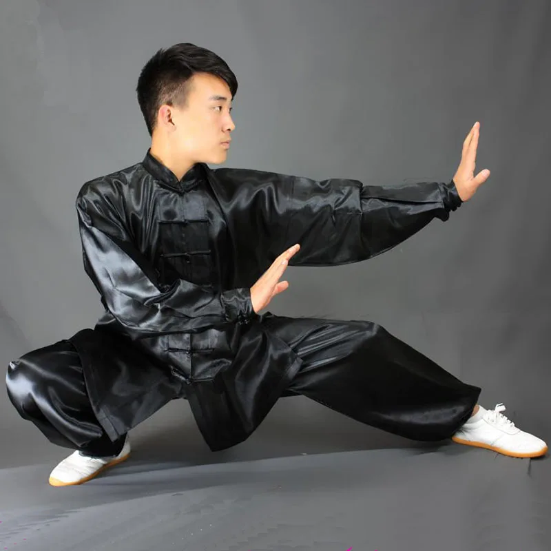 Top Trends: Chinese Traditional Tai Chi Kung Fu Uniforms Children Adult Satin Performance Dance Costumes Morning Gymnastics Wushu Suit Shoppable Styles