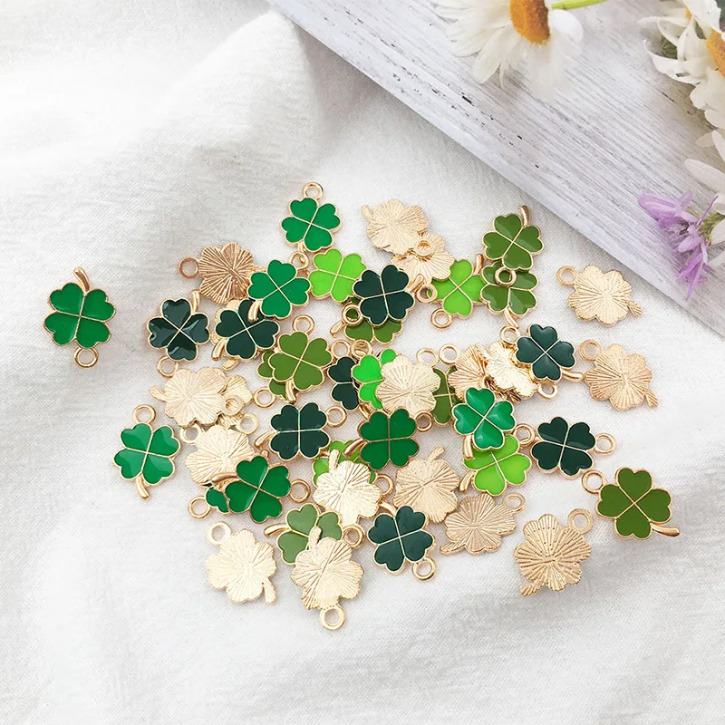 Top Trends: Mixed 10 / 20pcs Enamel Green Clover Leaves Butterfly Charms Pendants DIY Neacklace Bracelet 4 Leaf Clover Jewelry Making Shoppable Styles