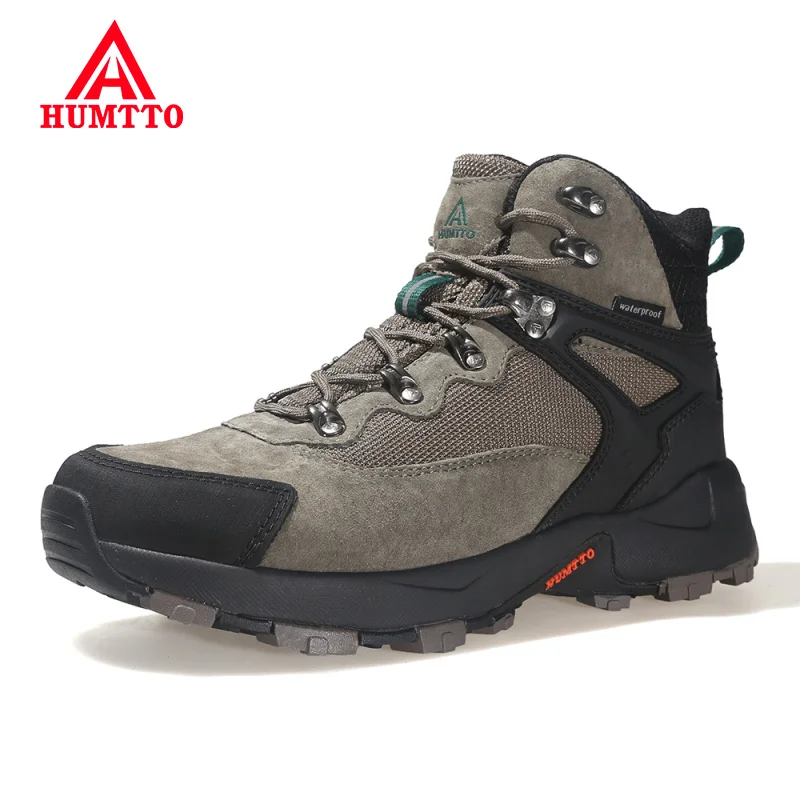 Top Trends: HUMTTO Waterproof Hiking Shoes Leather Outdoor Sneakers For Men 2021 Sport Hunting Trekking Boots Breathable Climbing Mens Shoes Shoppable Styles