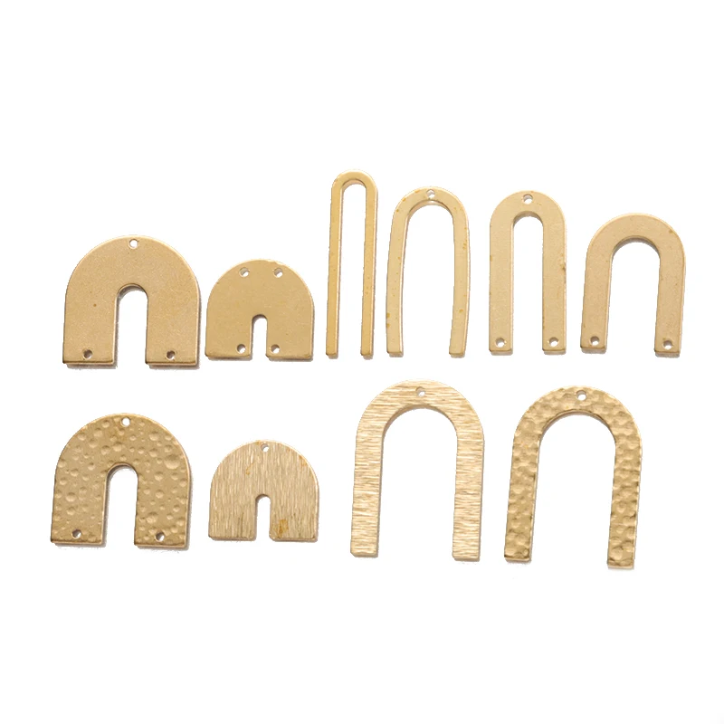 Top Trends: 1Pack Raw Brass U Shape Connector Charms Geometry Penadant Earring Charms For DIY Jewelry Findings Making Supplies Crafts Shoppable Styles - Image 4