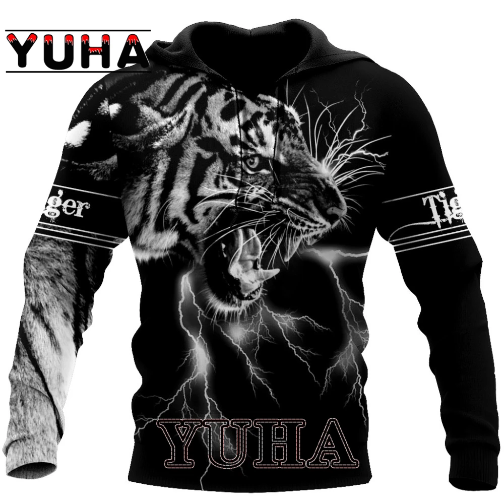 Top Trends: Beautiful Animal Tiger Lightning 3D Printed Fashion Hoodies Men Sweatshirt Unisex Pullover Casual Jacket Tracksuit Shoppable Styles