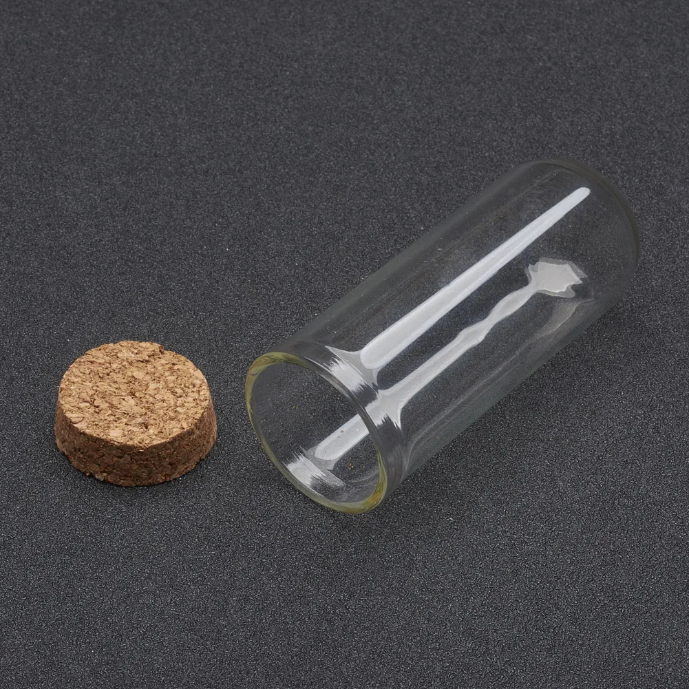 Top Trends: 50Pcs Clear Dome Cloche Cover Transparent Glass Column Bottles For Doll House Container Jewelry Packaging Decor Jars Size S / L Shoppable Styles