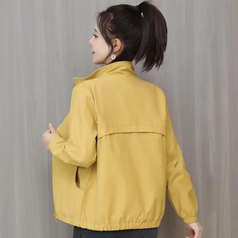 Top Trends: Women's Short Jacket 2021 Spring Autumn New Pure Color Casual Windbreaker Stand Collar Tooling Jacket Coat Tops With Lining 15 Shoppable Styles