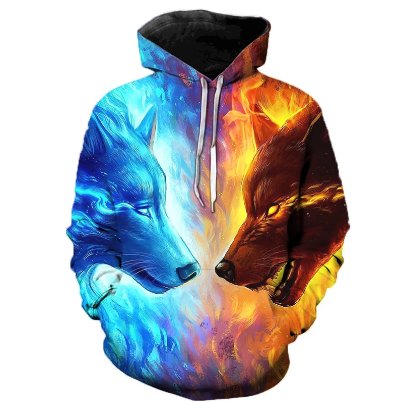 Top Trends: 3D Wolf Hoodies Men Hooded Animal Wolf Printed Hoodie Sweatshirts Tracksuits Man / women Jackets Funny Hoody DropShipping Shoppable Styles