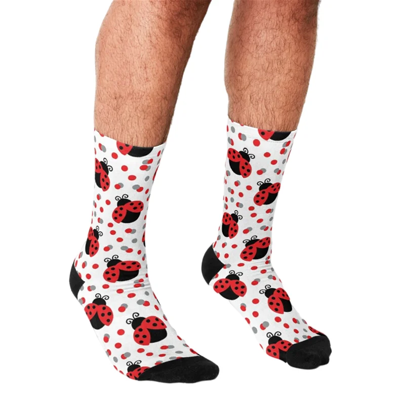 Top Trends: Funny Men&#039;s Socks Cute Ladybug Nature Animals Printed Hip Hop Men Happy Socks Cute Boys Street Style Crazy Socks For Men Shoppable Styles