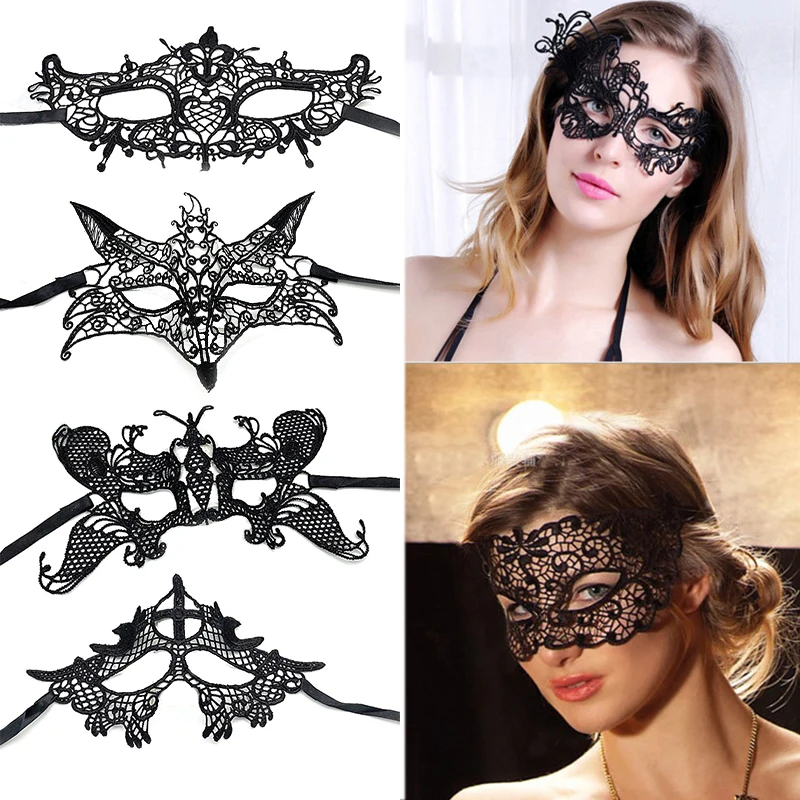 Top Trends: Women Hollow Lace Masquerade Face Mask Sexy Cosplay Prom Party Props Costume Halloween Masquerade Mask Nightclub Queen Eye Mask Shoppable Styles