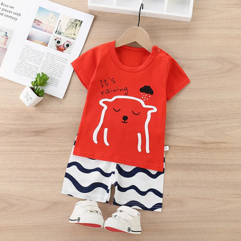 Top Trends: Kids Clothes Toddler Boys Cartoon Outfits Baby Girls Summer Tees Suits 1 2 3 4 Years Children Clothing T-shirt + Shorts Shoppable Styles