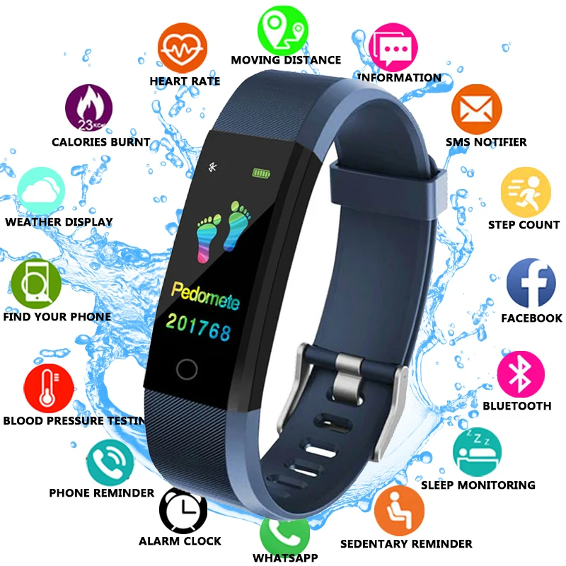 Top Trends: FXM 2019 Smart Watch Men Health Monitor Heart Rate / Blood Pressure / Pedometer Bluetooth Waterproof Sports Bracelet Shoppable Styles