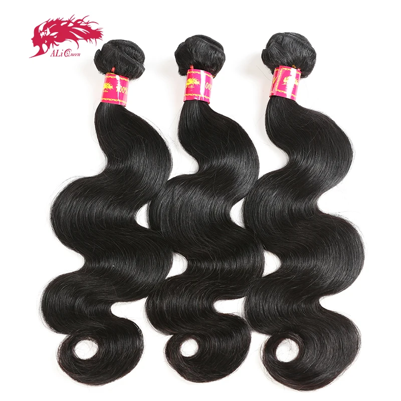 Top Trends: Ali Queen Raw Virgin Hair Body Wave Unproccessed One Donor Hair Brazilian Human Virgin Hair Bundle Double Drawn Natural Color Shoppable Styles