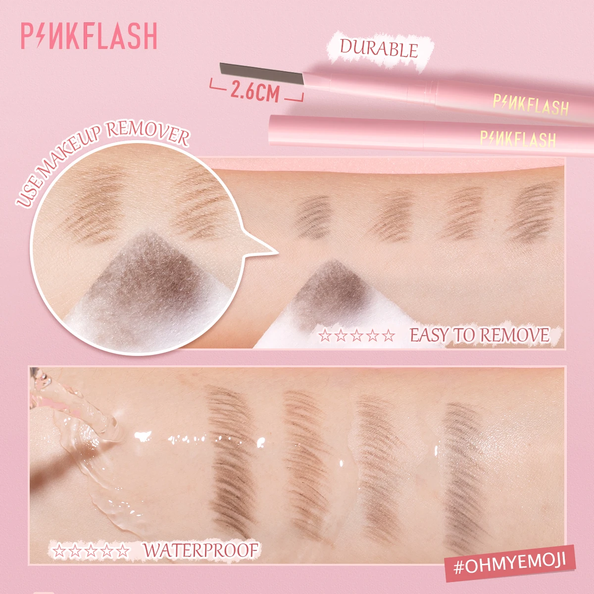 Top Trends: PINKFLASH Automatic Eyebrow Pencil Waterproof Long-lasting High Pigmented Easy To Blend Soft Cruelty-free Eye Brow Pen Makeup Shoppable Styles - Image 3