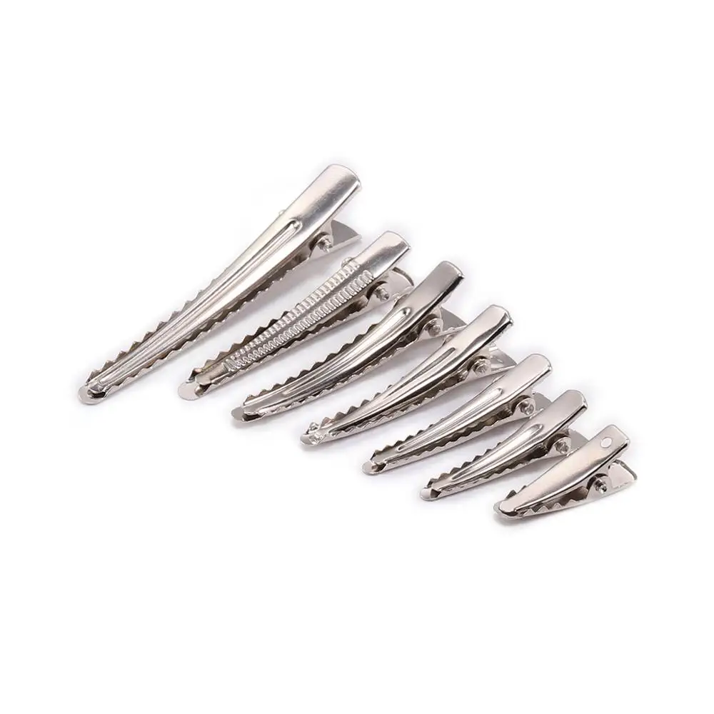 Top Trends: 20-50pcs / lot 30 / 40 / 45 / 55 / 60mm Clips Single Prong Alligat Hairpin With Teeth Blank Setting For DIY Hair Clips Jewelry Making Base Shoppable Styles