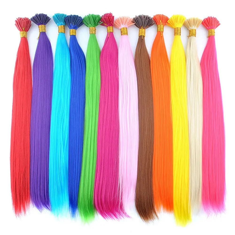 Top Trends: Fake Hair Pieces Extensions Rainbow Colorful Kanekalon For Hair Extension Accessories For Girl Without Clips 2021 Shoppable Styles