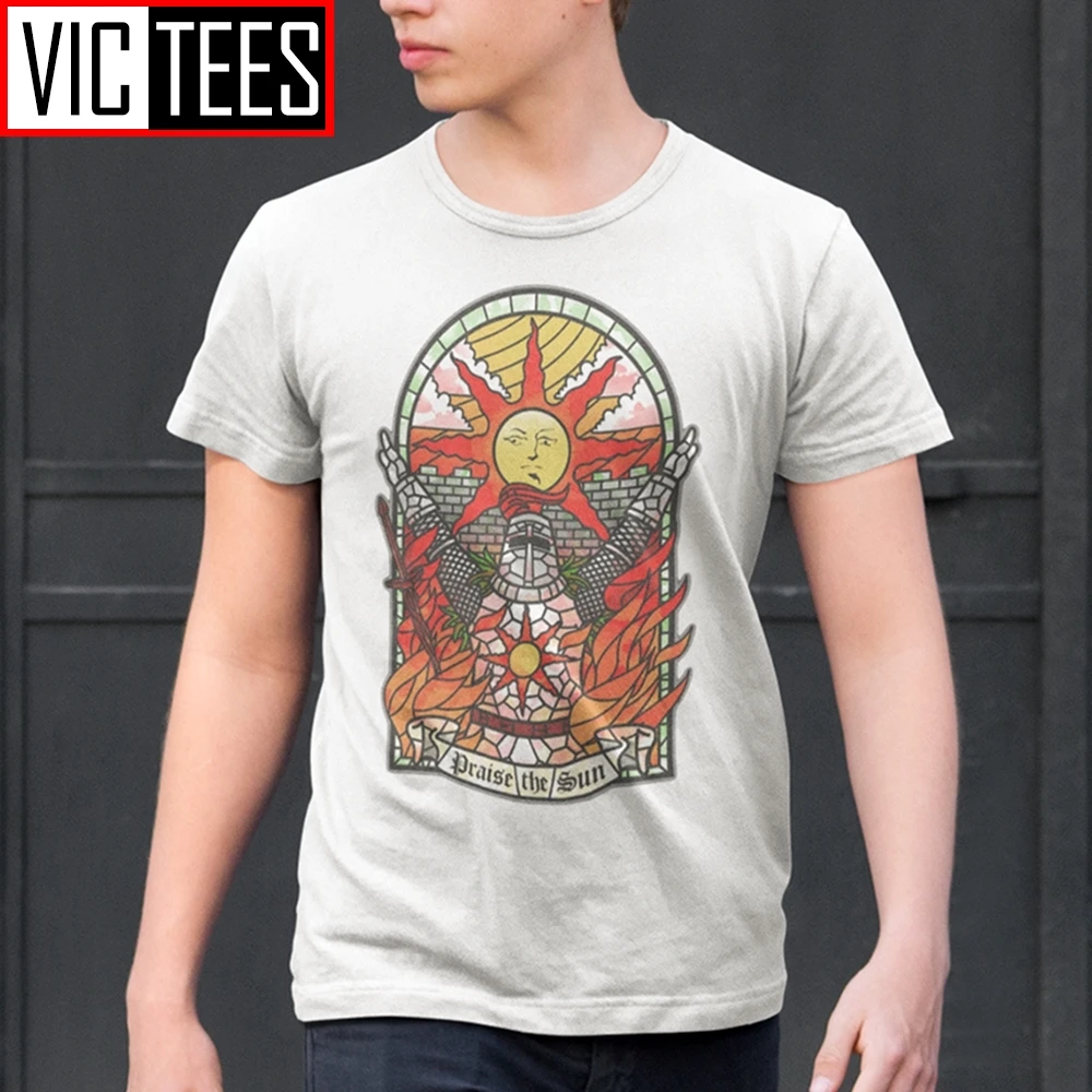 Top Trends: Men's Dark Souls 3 Church Of The Sun T-Shirt Praise The Sun Youth Tees Cotton New T Shirt Fashion Clothing Shoppable Styles