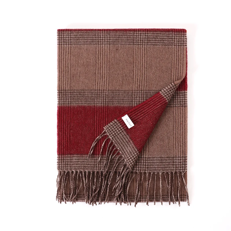 Top Trends: 2021 New Cashmere Scarf Men's Autumn And Winter Thickened Warmth Herringbone Pattern Korean Version Of Wild Wool Long Bib Shoppable Styles - Image 3