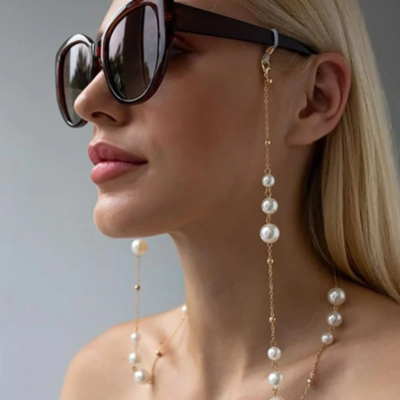 Top Trends: Sunglass Chain Beaded Pearl Chain Eyeglass Lanyard Holder Strap Silicone Loops Women Necklace Outside Casual Accessory Shoppable Styles