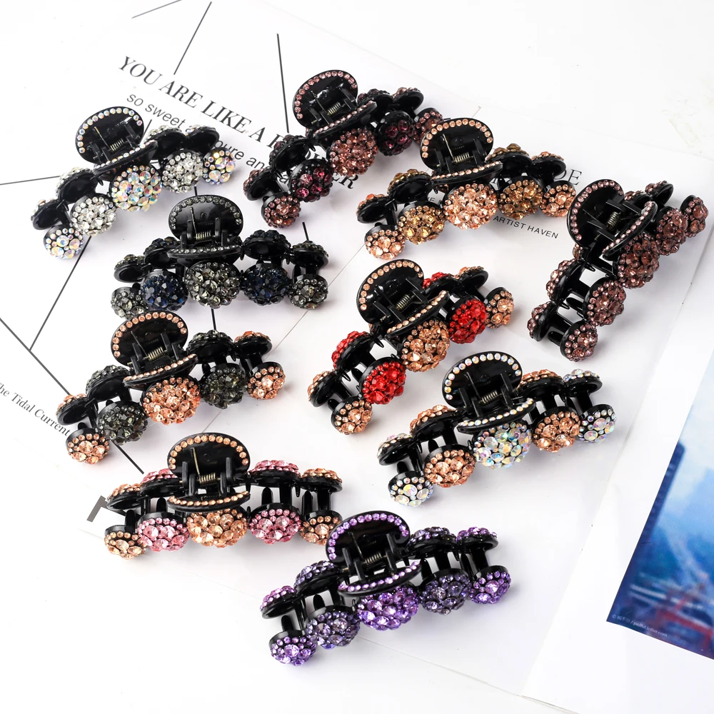 Top Trends: Big Rhinestone Hair Claws Crab Hairpins Crystal Hair Clips Barrettes Bow Ponytail Women Hair Accessories Ornaments Hairgrip Shoppable Styles - Image 2