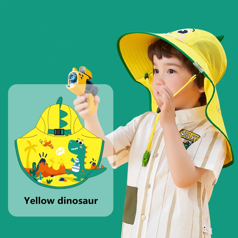 Top Trends: Kocotree Wide Brim Children Sun Hat Kids Bucket Cap Summer Beach Girls Travel Outdoor Fashion Cute Dinosaur Boy Casual Sun Hats Shoppable Styles - Image 2