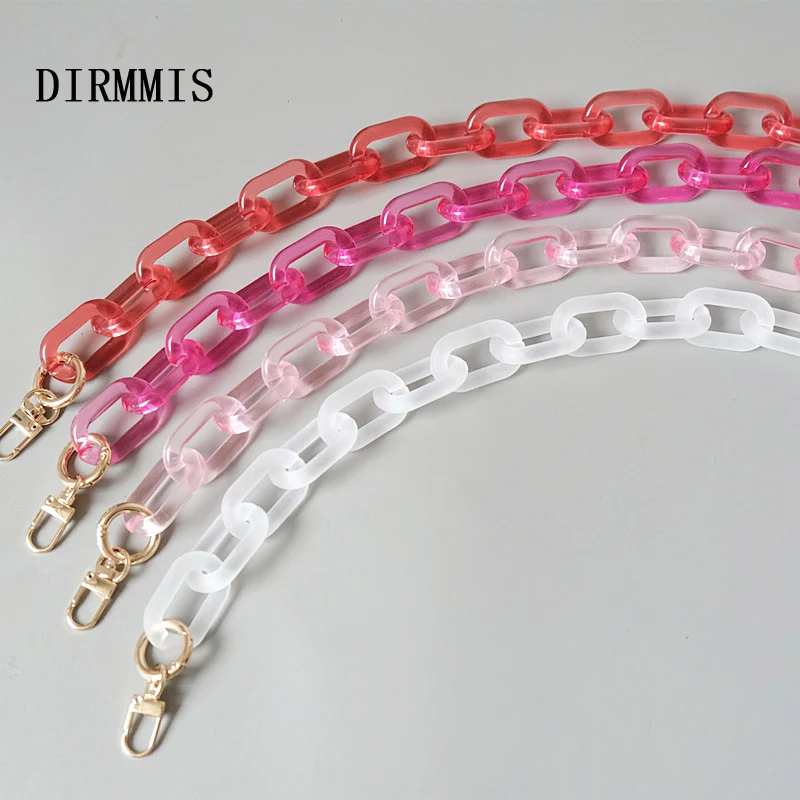 Top Trends: New Fashion Woman Handbag Accessory Parts White Red Pink Candy Acrylic Resin Chain Luxury Strap Women Shoulder Cute Clutch Chain Shoppable Styles