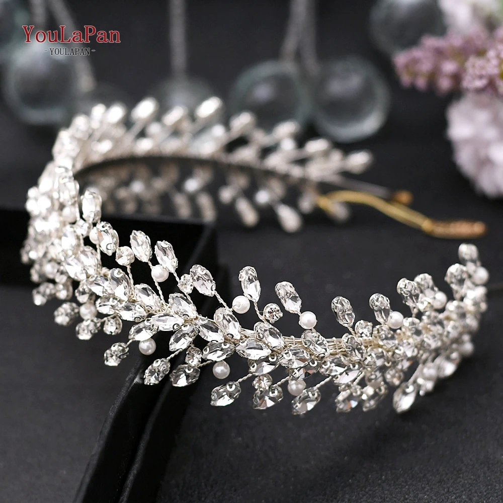 Top Trends: YouLaPan HP351 Pearl Hair Bands Women Hair Jewelry Rhinestone Headbands Women Tiara Wedding Headpieces For Bride Headband Shoppable Styles