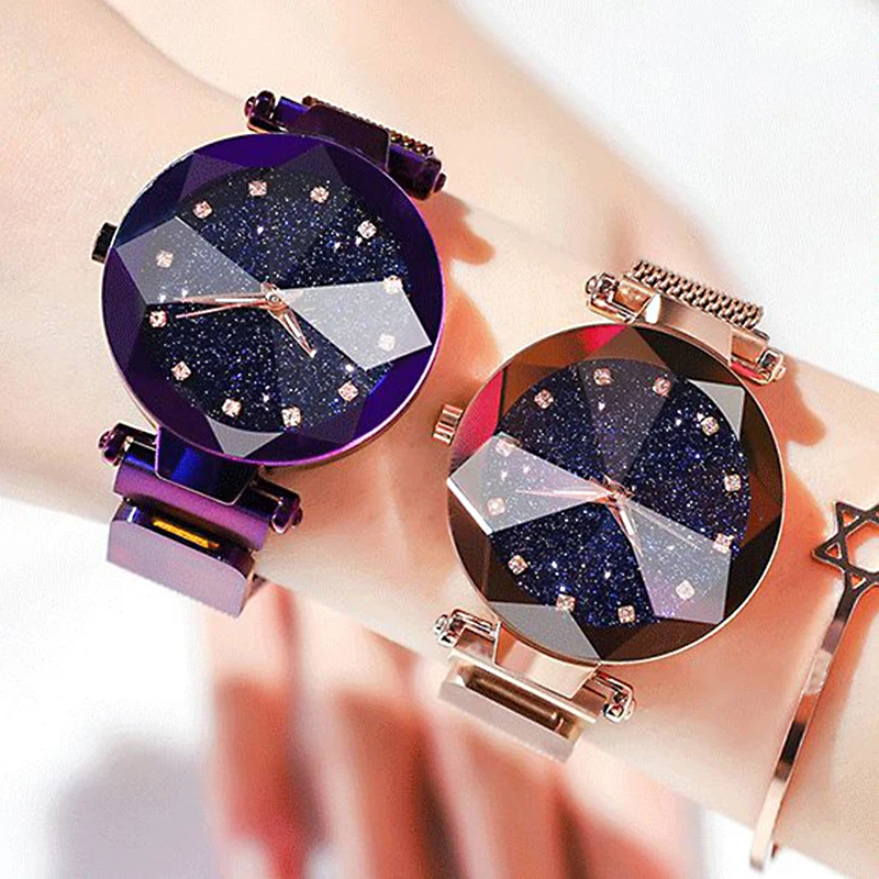 Top Trends: Ladies Magnetic Starry Sky Clock Luxury Women Watches Fashion Diamond Female Quartz Wristwatches Relogio Feminino Zegarek Damski Shoppable Styles