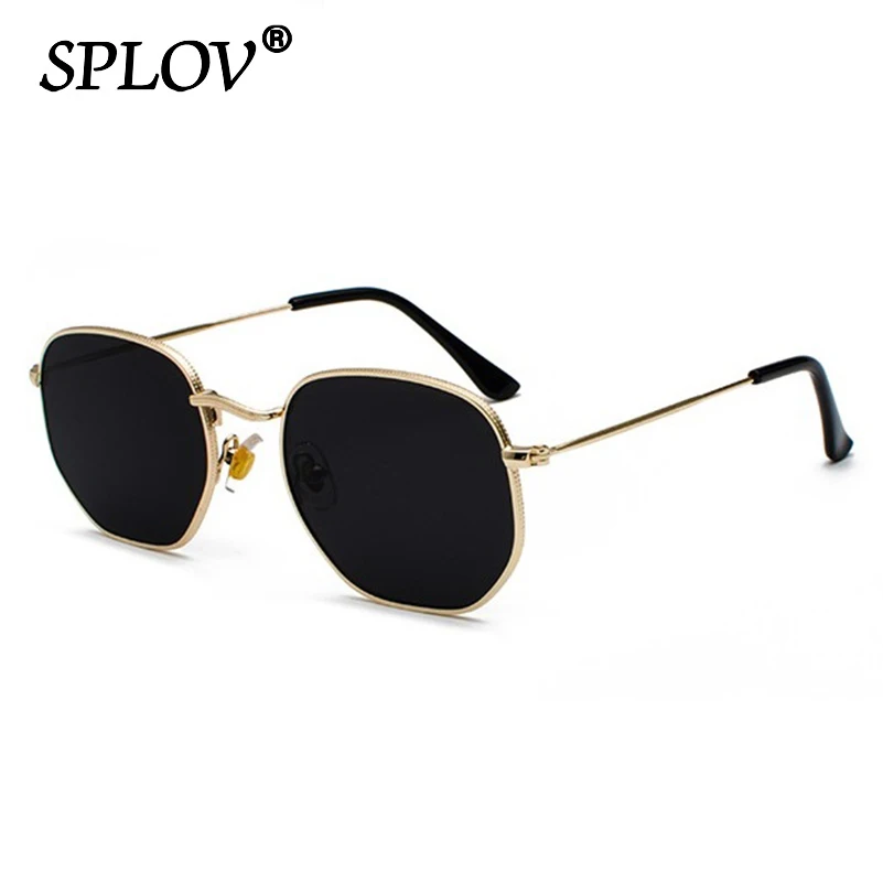 Top Trends: Hexagon Men Women Sunglasses Square Polygon Sun Glasses Brand Designer Retro Shades Metal Frame Eyewear TOP UV400 De Sol Hombre Shoppable Styles