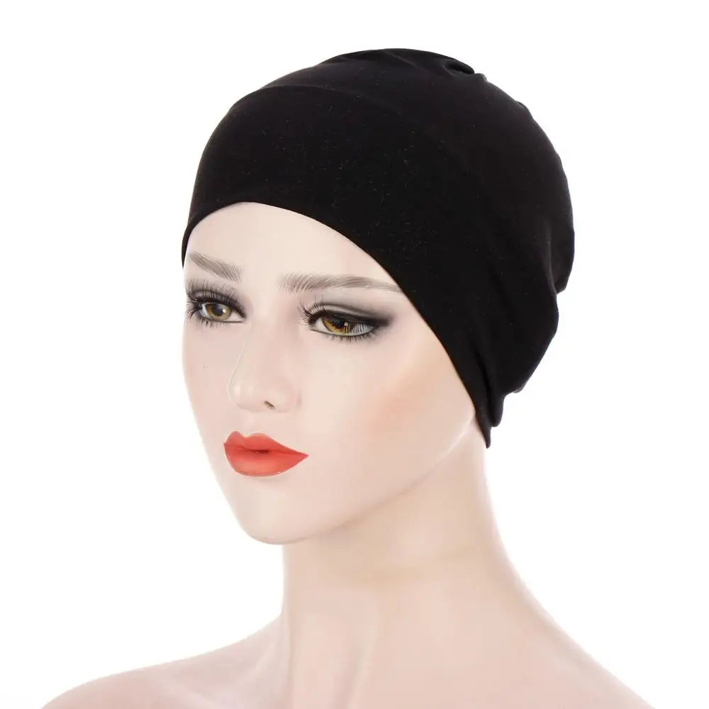 Top Trends: Women Plain Stretch Underscarf Cap Muslim Inner Hijab Caps Islamic Headband Turban Bonnet Musulman Femme Ready To Wear Hijabs Shoppable Styles