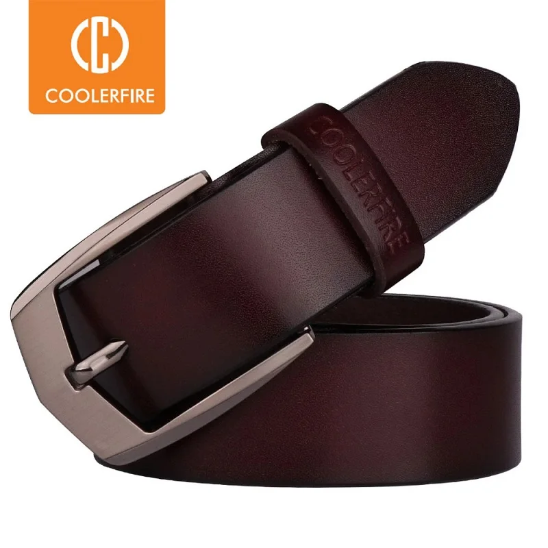 Top Trends: Coolerfire Men High Quality Genuine Leather Belt Luxury Designer Belts Men Cowskin Fashion Strap Male Jeans For Man Cowboy HQ043 Shoppable Styles