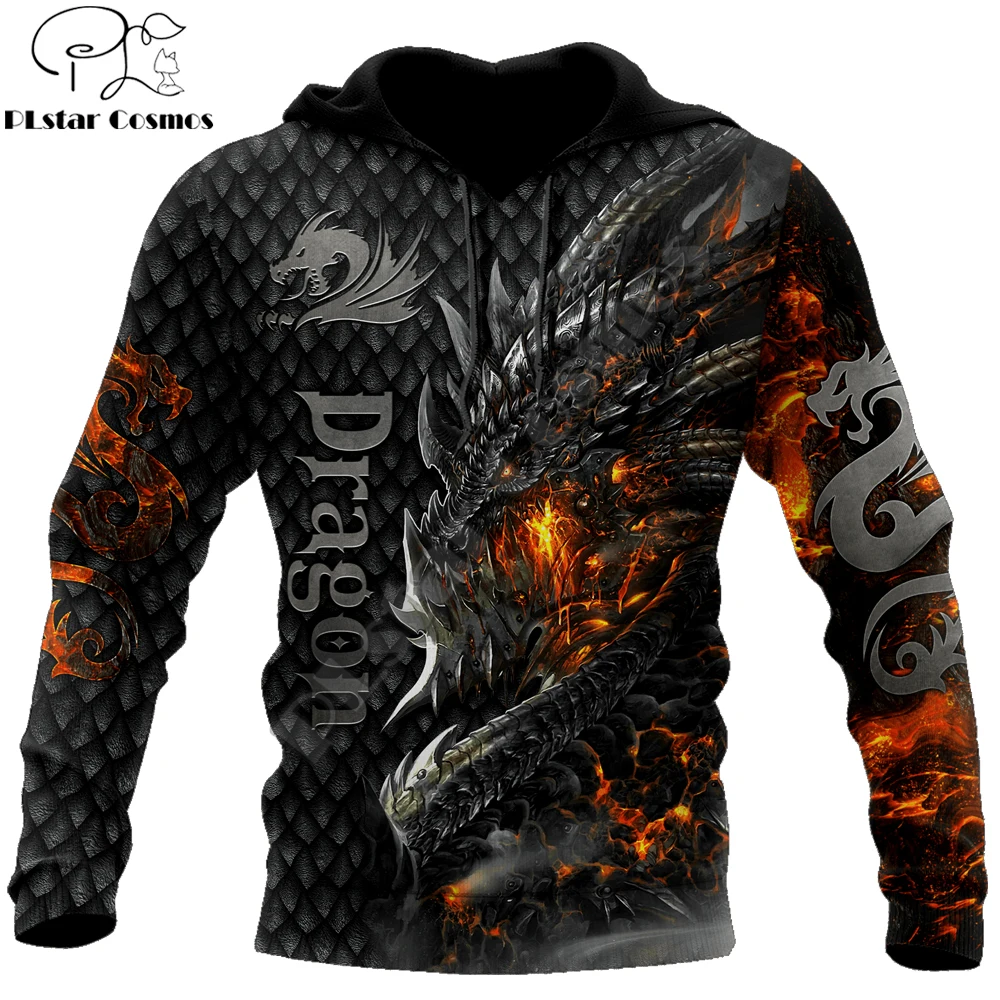 Top Trends: Beautiful Fire Dragon 3D All Over Printed Mens Hoodie Unisex Hoodies Sweatshirt Autumn Streetwear Casual Jacket Tracksuit KJ749 Shoppable Styles