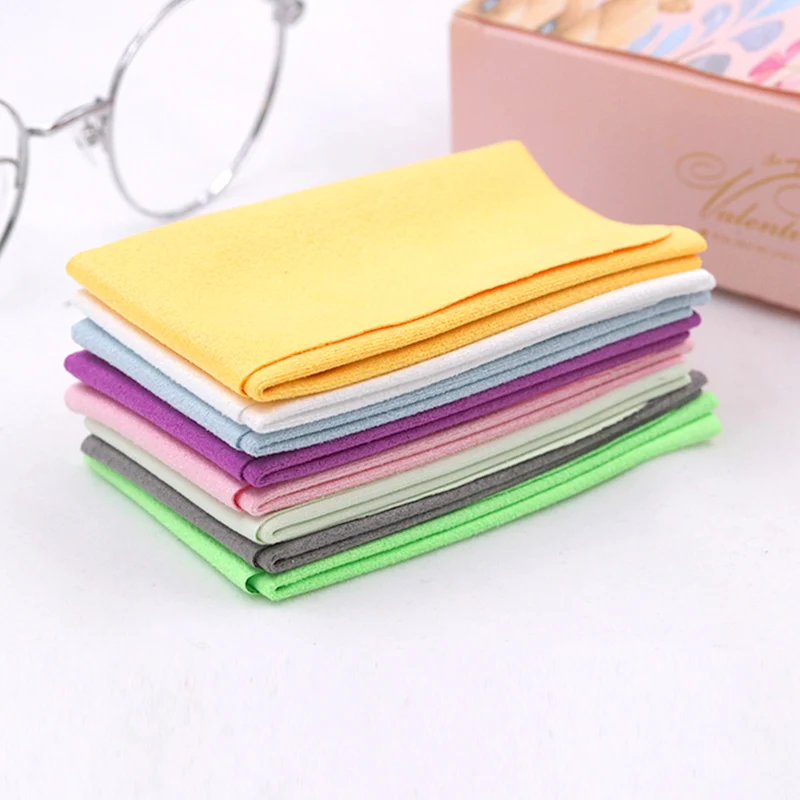 Top Trends: COLOUR MAX 5Pcs Soft Chamois Glasses Cleaner Eyeglasses Microfiber Clean Cloth For Lens Phone Screen Cleaning Wipes Shoppable Styles