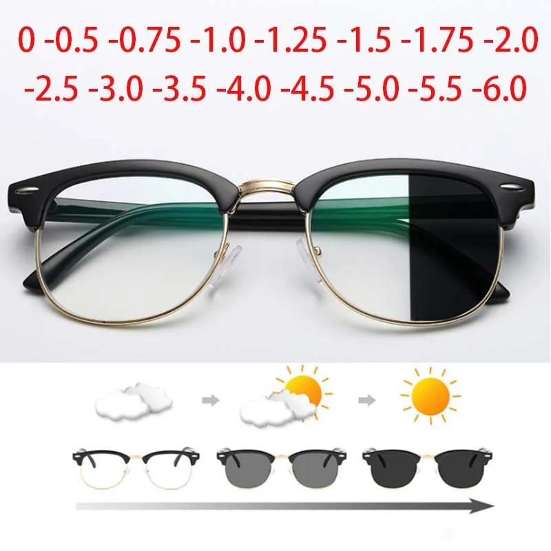 Top Trends: Diopter SPH 0 -0.5 -1 -1.5 -2 -2.5 -3 -3.5 -4 -4.5 -5 -5.5 -6.0 Anti Blue Light Photochromic Finished Myopia Glasses Shoppable Styles