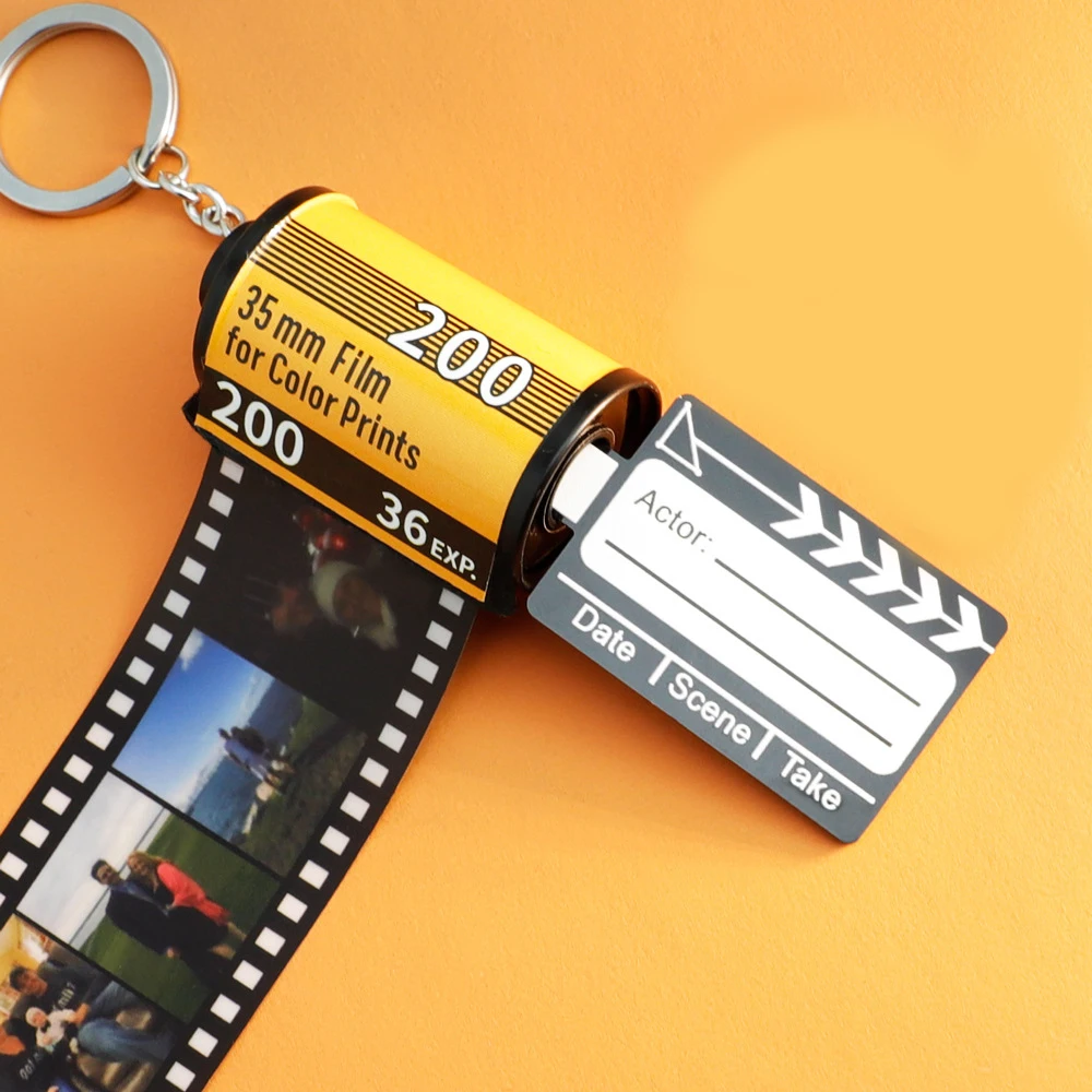 Top Trends: Customized Text Photo Film Memory Gifts Photo Keychain Custom Roll Film Keychain Album Keyring DIY Custom Personalized Keychains Shoppable Styles