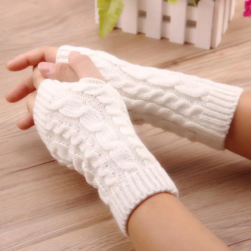 Top Trends: Ladies Fashion Hand Warmer Winter Gloves Arm Crochet Faux Wool Gloves Warm Fingerless Gloves Gants Femme Ladies Gloves A570 Shoppable Styles