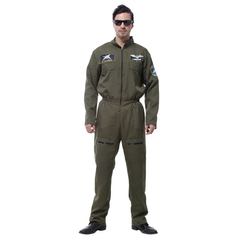 Top Trends: Adult Men Special Forces Air Force Costumes Uniform Pilot Airman Flight Hero Suit Halloween Party Carnival Masquerade Outfit Shoppable Styles