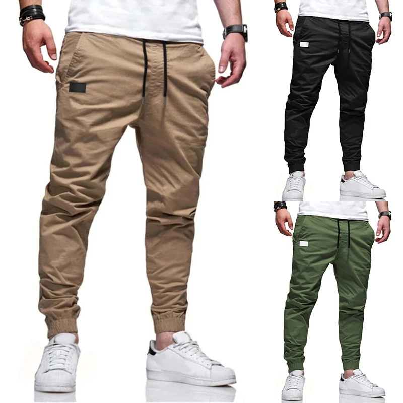 Top Trends: Spring Autumn Men Pants Harem Joggers Pants 2020 New Male Trousers Mens Joggers Solid Multi-pocket Pants Hip Hop Sweatpants Shoppable Styles