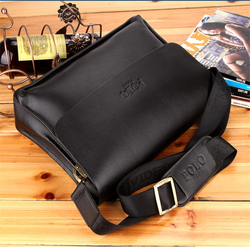 Top Trends: Luxury Vintage Man Bag Boy Waterproof PU Leather Business Style Men's Messenger Crossbody Casual Handbag Shoulder Bag Shoppable Styles - Image 6