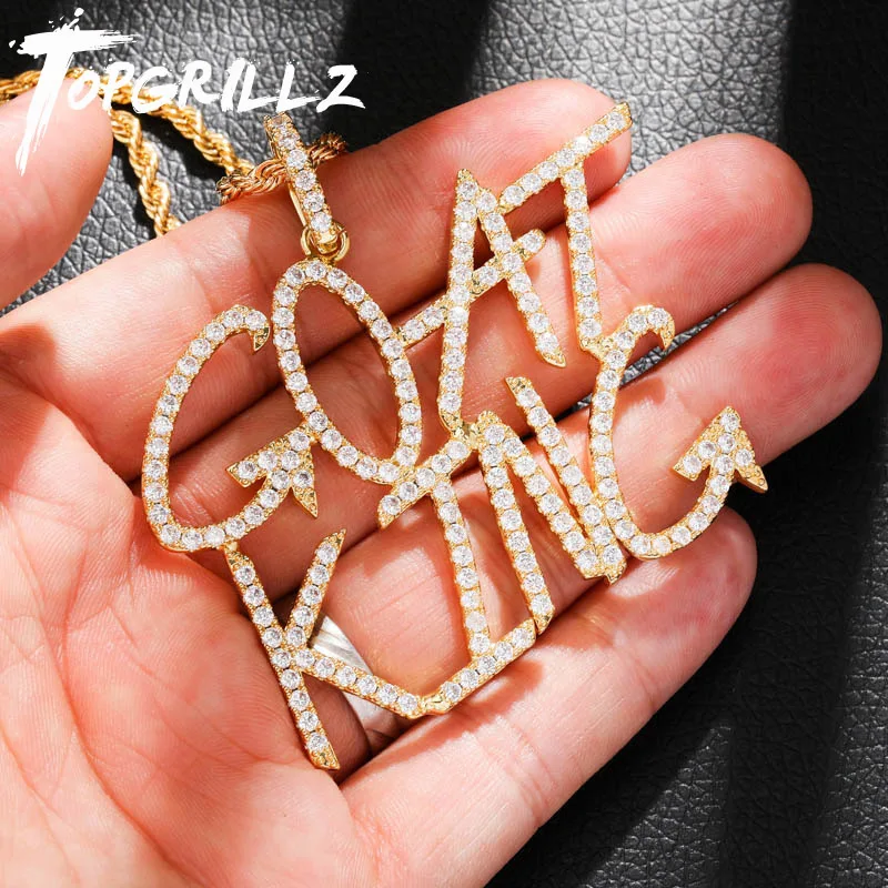 Top Trends: TOPGRILLZ Custom Name Iced Out Tennis Chain Letters Pendants Necklaces Men's Charms Zircon Hip Hop Jewelry With 4mm Tennis Chain Shoppable Styles