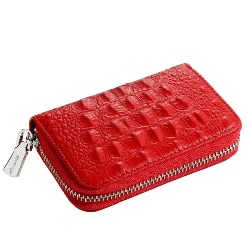 Top Trends: Fashion Women Credit Card Holder Genuine Leather Small Zipper Female Card Case Wallet Shoppable Styles