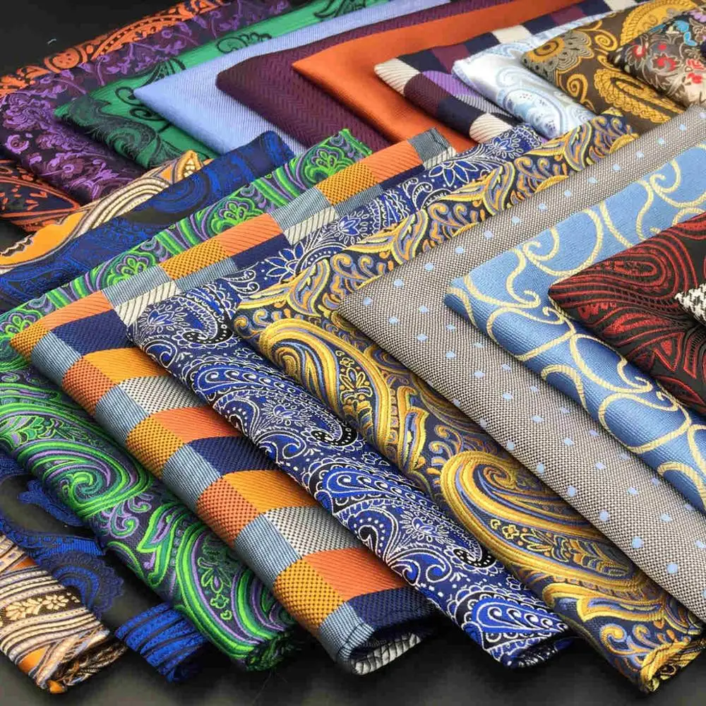 Top Trends: Colorful Mens Pocket Square Multicolor Dot Paisley Classic Wedding Silk Handkerchief Business Jacquard Hanky Shoppable Styles