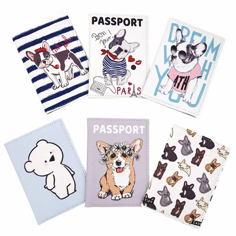 Top Trends: Cute Dog PU Travel Passport Case ID Card Cover Passport Holder Protector Organizer Travel Super Quality Women Men Card Holder Shoppable Styles