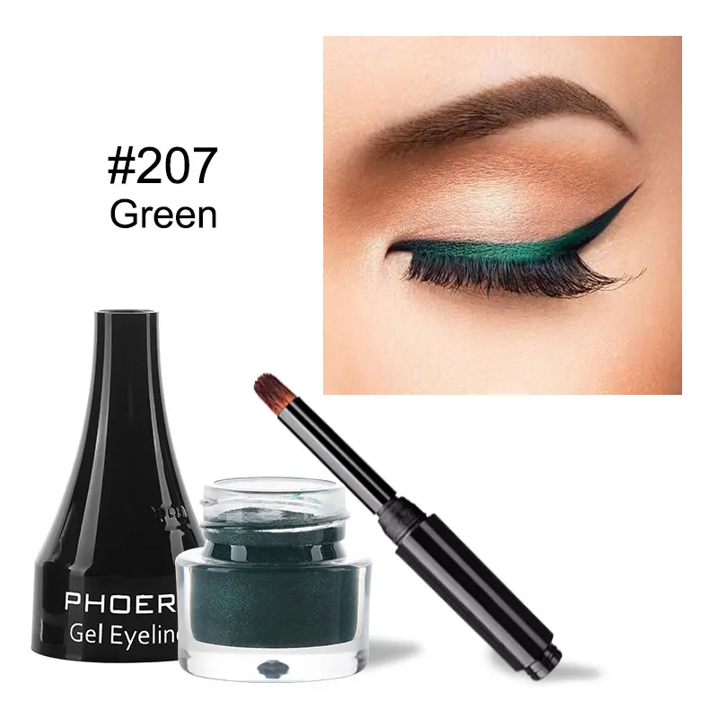 Top Trends: PHOERA Colorful Eyeliner 10 Colors Waterproof Eyeliner Gel With Brush Long-lasting Eye Liner Cream Makeup Tools Women Cosmetics Shoppable Styles - Image 4