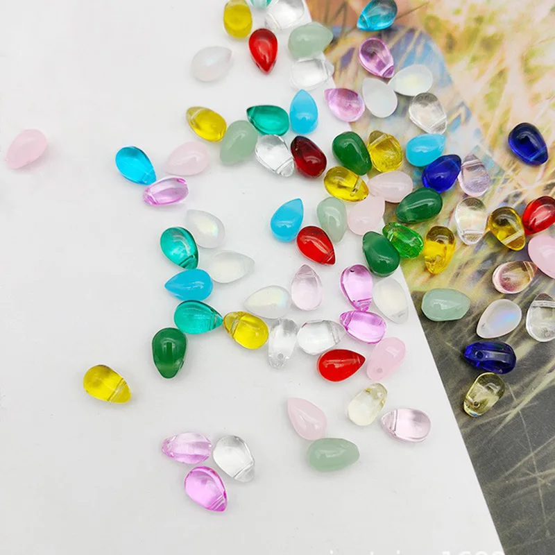 Top Trends: 20pcs 9x6mm Teardrop Crystal Glass Loose Pendants Beads For Jewelry Making DIY Earring Findings Shoppable Styles